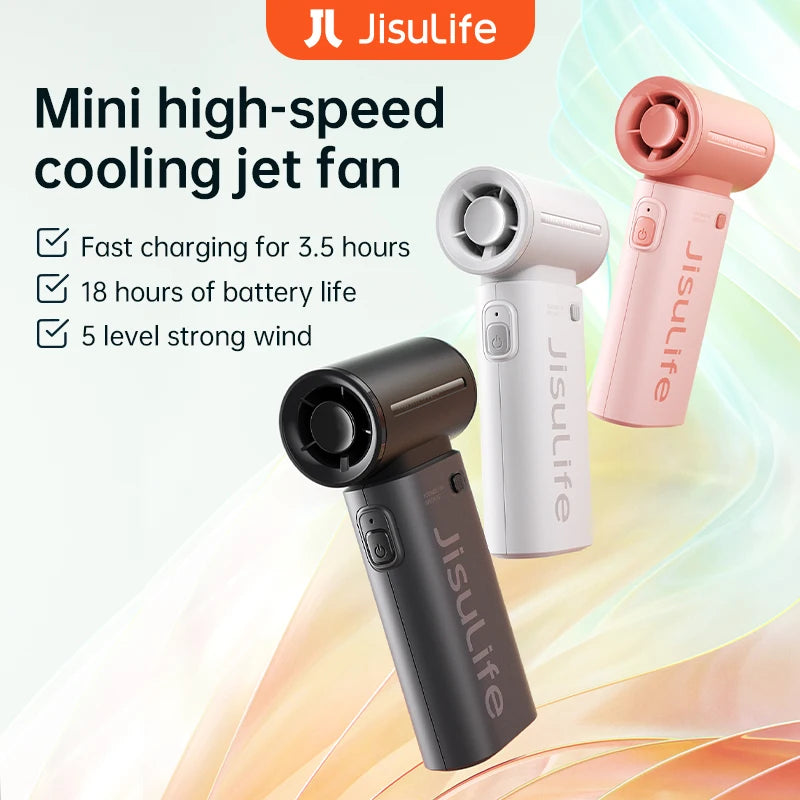 Handheld Turbo Fan,Super Strong Wind,5 Speeds,Long Battery Life,5000Mah,Usb Rechargeable,Multipurpose Pocket Fan