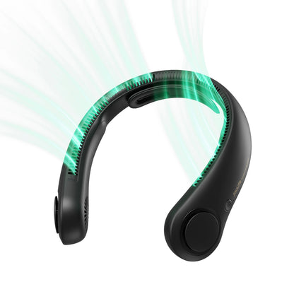 Portable Neck Fan Upgraded, 5000Mah Battery, Necksupport, 5 Speeds Gears Adjustment, Outdoor Wearable Hands-Free Fan