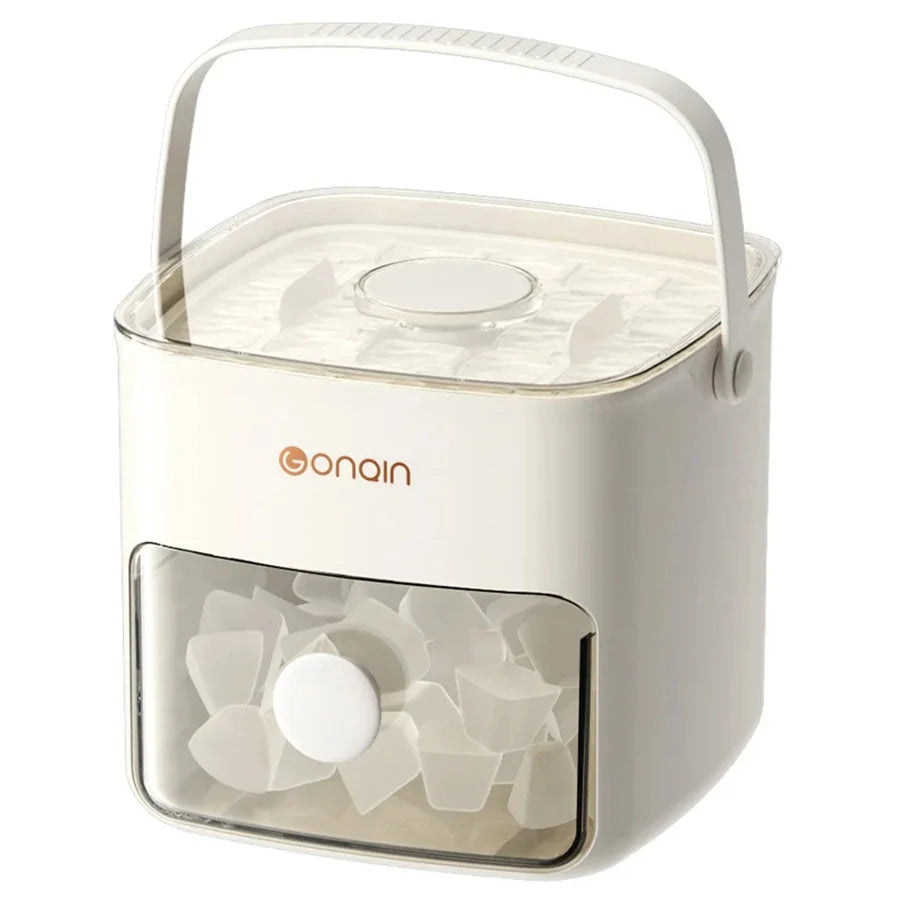48-Grid Ice Maker Food-Grade Summer Double-Layer Design Ice Mold Easy-Press Lid Home Ice Storage Box